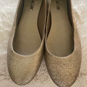 Gold Glitter Flats